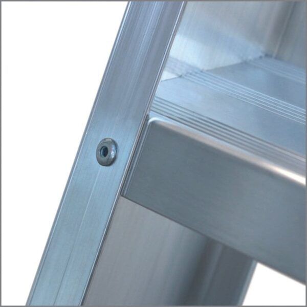 escalera tijera aluminio doble detalle material