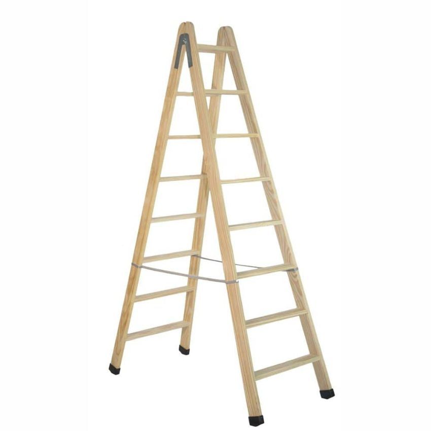 Escalera de madera extensible, escalera de madera profesional