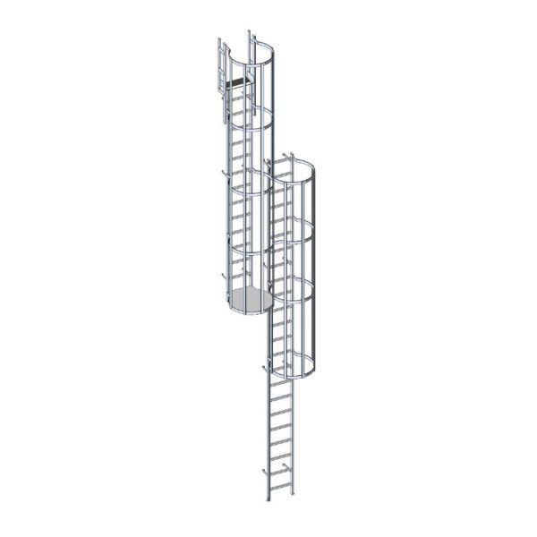 Escalera de gato con plataforma de descanso