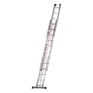 Escalera de aluminio extensible con cuerda