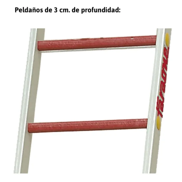 2TFVE | Escalera extensible de 2 tramos de fibra de vidrio 2