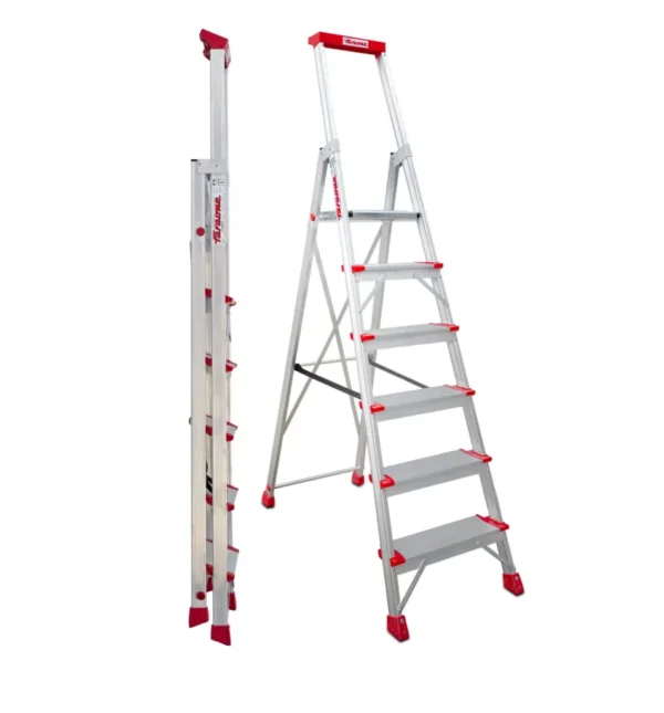 ELEGANCE | Escalera de tijera con peldaños cómodos