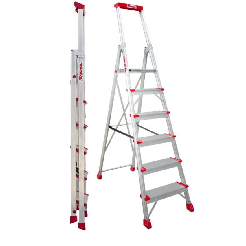 ELEGANCE | Escalera de tijera con peldaños cómodos