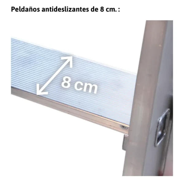 EN1400 | Escalera multiuso de 2 tramos con peldaños cómodos 2