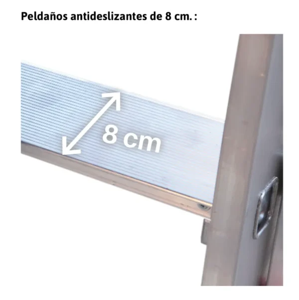 EN1500 | Escalera multiuso de 3 tramos con peldaños cómodos 2