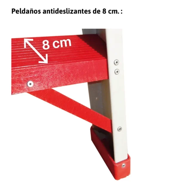 PAF | Escalera de tijera en fibra de vidrio con peldaños cómodos 2