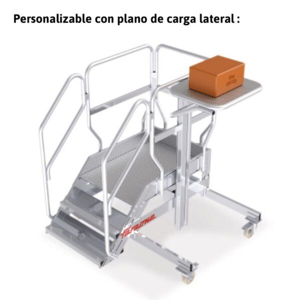 PICK _ Escalera con plataforma y plano de carga eléctrico 4