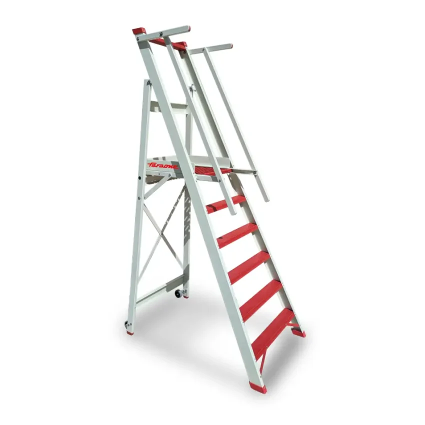 PL-FIBRA | Escalera de fibra con amplia plataforma