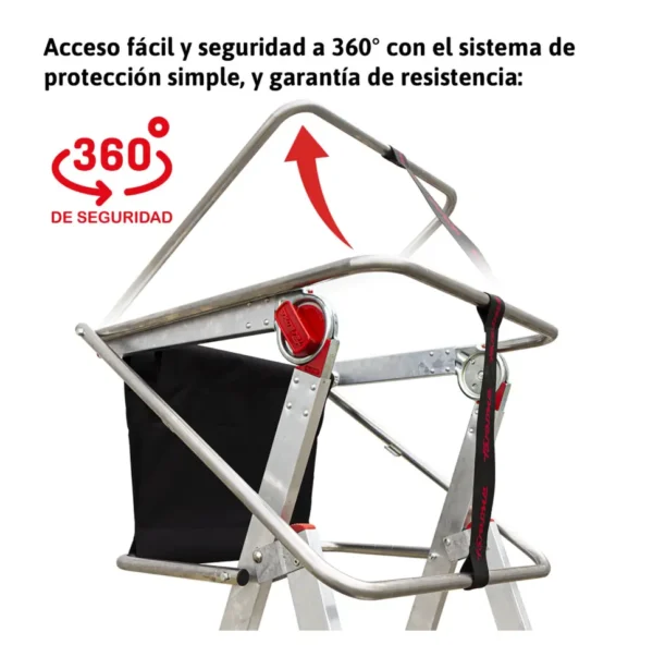 PLS | Escalera con amplia plataforma y altura regulable 6