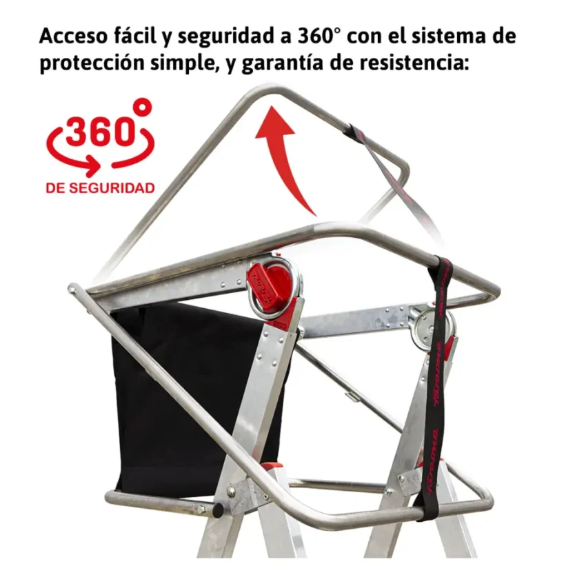 PLS | Escalera con amplia plataforma y altura regulable 6