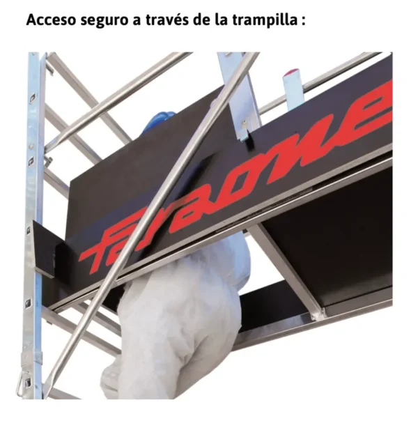 RAPIDO 140 | Andamio de aluminio con ruedas y plataforma de 140x60 cm 3