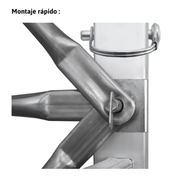 RAPIDO 140 | Andamio de aluminio con ruedas y plataforma de 140x60 cm 4