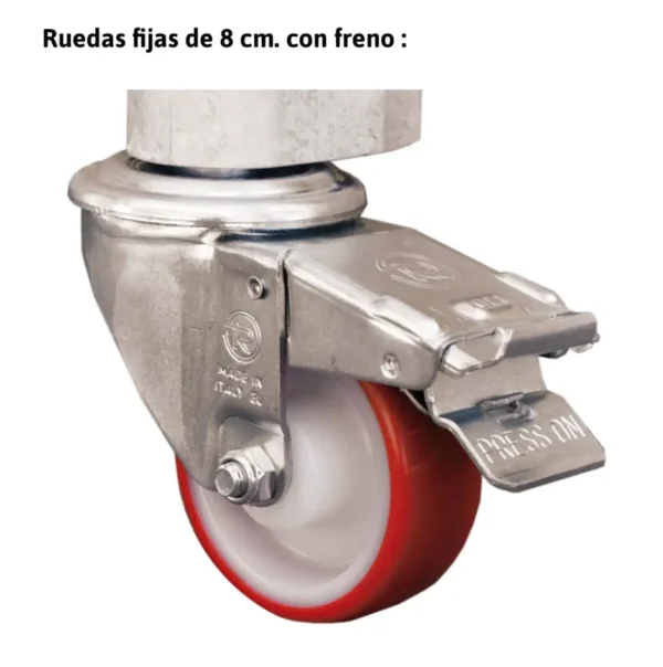 RAPIDO 140 | Andamio de aluminio con ruedas y plataforma de 140x60 cm 5