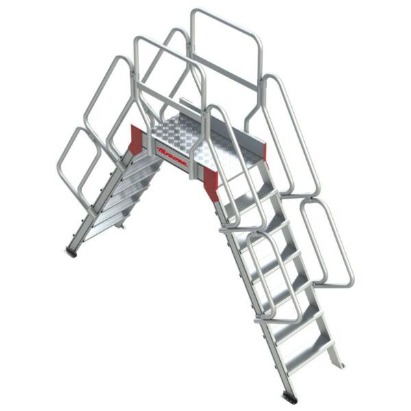 SP60 Escalera puente de aluminio con plataforma