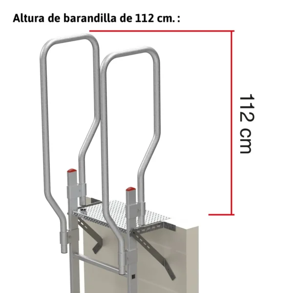 SVS0 Escalera vertical de seguridad sin jaula de protección 03