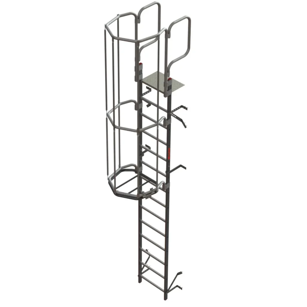 SVS2 Escalera vertical de seguridad con jaula 01