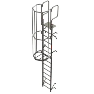 SVS2 Escalera vertical de seguridad con jaula 01