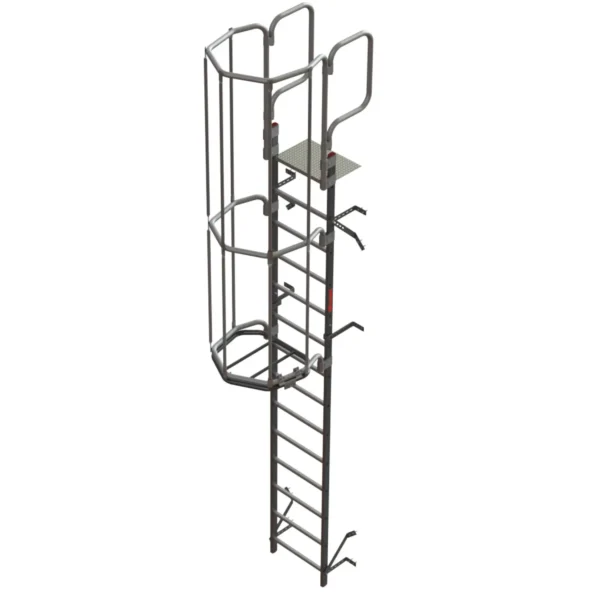 SVS2 Escalera vertical de seguridad con jaula 01