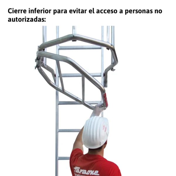 SVS2 Escalera vertical de seguridad con jaula 03