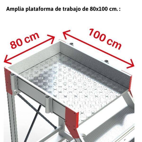 SY45 _ Escalera con plataforma y cuatro ruedas 2