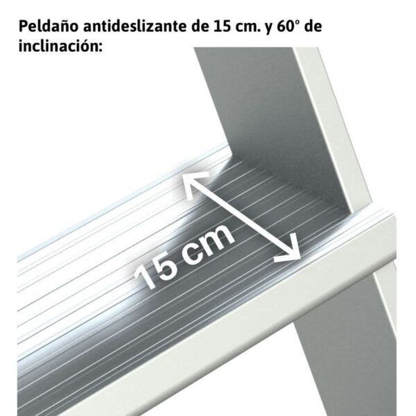 SY60 _ Escalera de aluminio con plataforma y cuatro ruedas 3