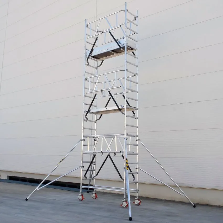 Andamio tubular de aluminio con ruedas (180x60 cm)
