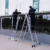 Operarios con el andamio plataforma portátil convertible en escalera (155x45 cm) De 3,11 a 4,79m