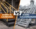 Diferencia entre escaleras Acero al carbono VS Acero galvanizado